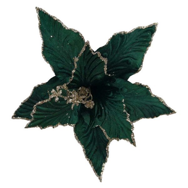 Χριστουγεννιάτικο Λουλούδι Αλεξανδρινό, Πράσινο Σμαραγδί (25cm)